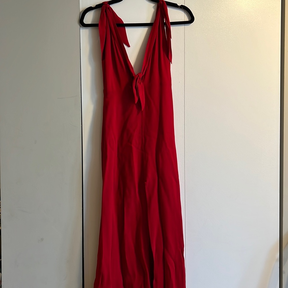 Reformation midi red dress size o